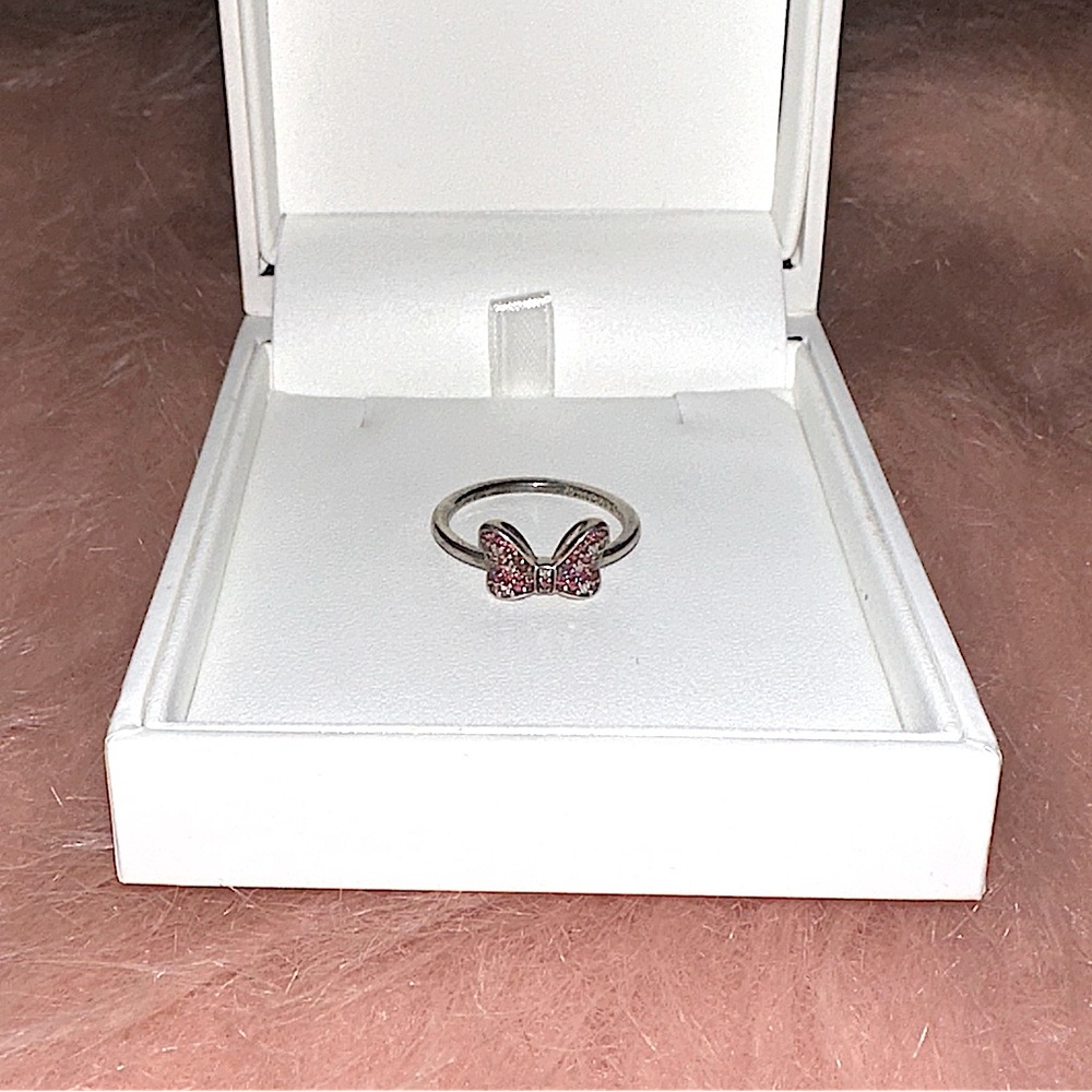 Pandora x Disney Minnie Mouse Red Pink Bow Ring